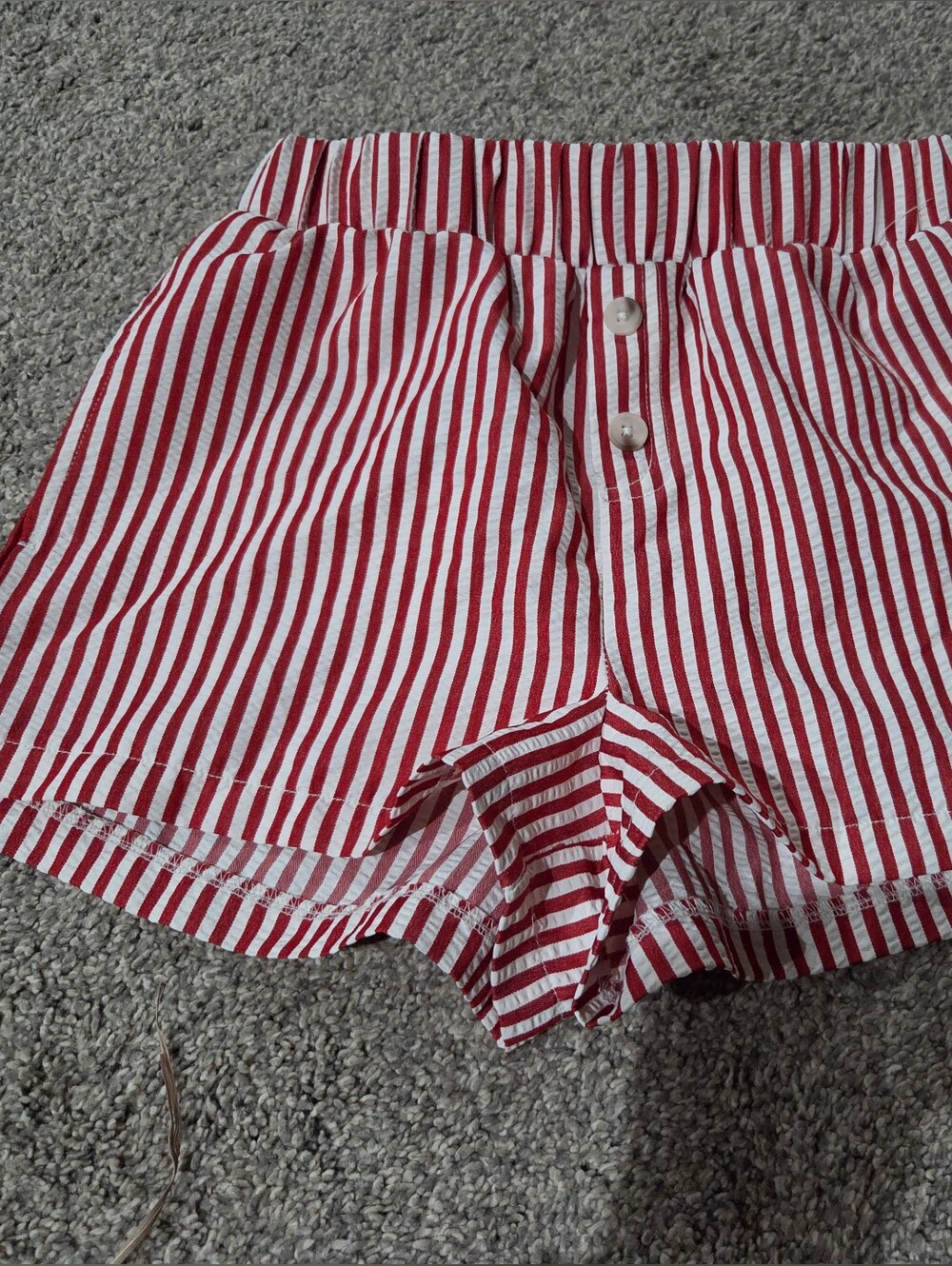 Happily Grey Red And White Womens Shorts Size XS